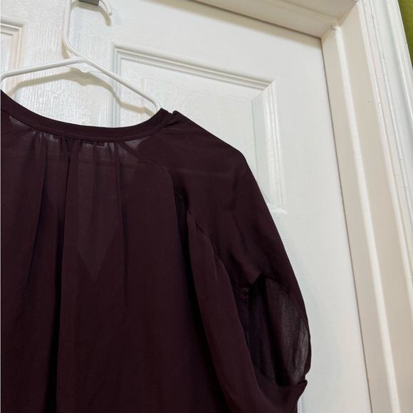 Vince Red Dolman Sleeve Blouse with Mandarin Collar - Picture 9 of 9